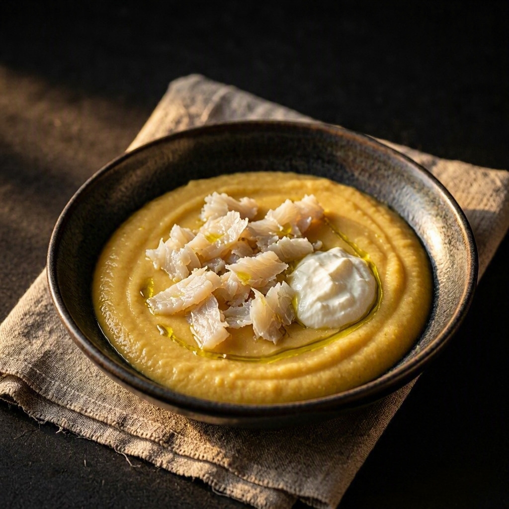 Crema di zucca e patata, branzino disfatto – crema liscia di zucca violina e patata con branzino dell'Adriatico sfaldato e yogurt di pecora, Hamai Modena